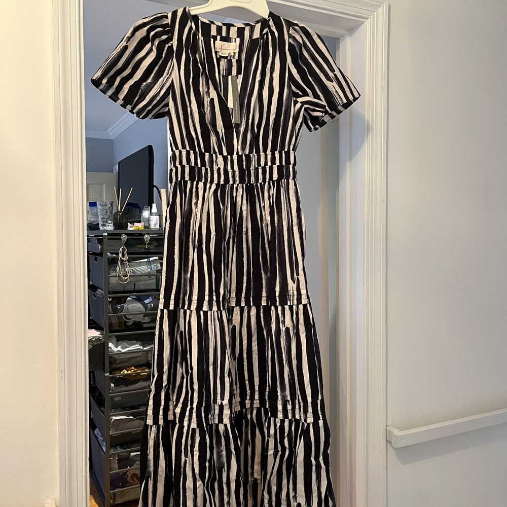 Black and White Striped Dress